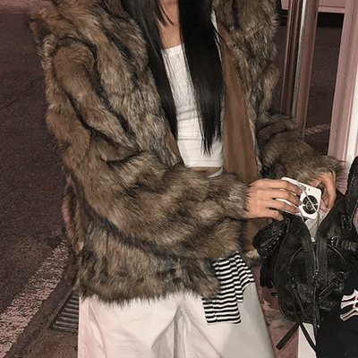 Lamb Hood Fur Jacket