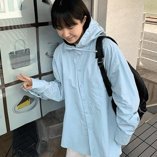 Hirochi Nylon Over Hoodie Shirt