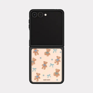 Cocoa Teddy Galaxy Z-Flip Fold 8 MagSafe Black Bumper Case