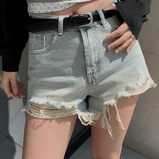Very Damaged Denim Shorts