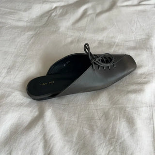 Vintage Lace-up Square Loafers