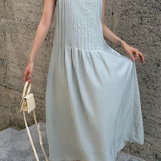 Irid Cooling Halter Knit Sleeveless Dress