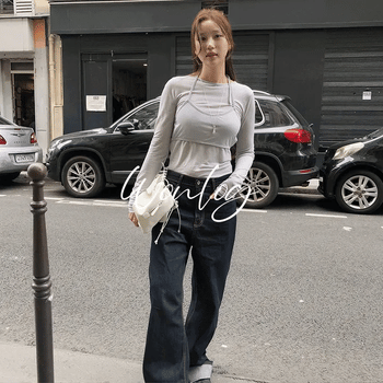 /BustierSET Must-have long-sleeve tee