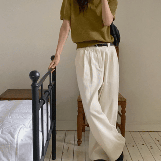 Antum Pintuck Wide Pants