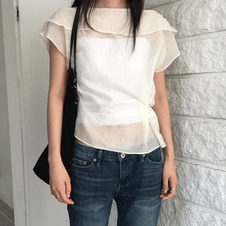Sherbet Off-Shoulder Blouse (2 colors)