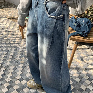 Toro Pintuck Washed Over Denim Pants