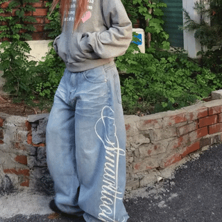 angel embroidered pants