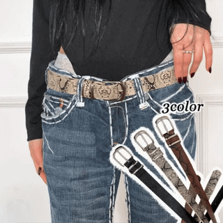 Two-Buckle Square Belt