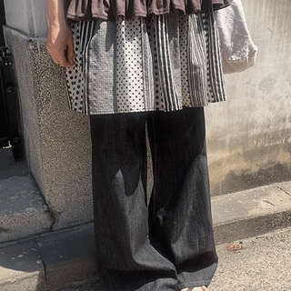 Capuri Denim Wide Pants