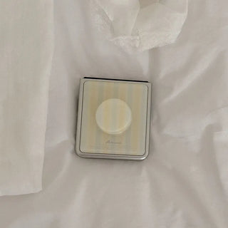 [SET] Soft Pastel Stripe Foldable Fold 8 Silver Bumper Case + Epoxy Talk (MagSafe Select)
