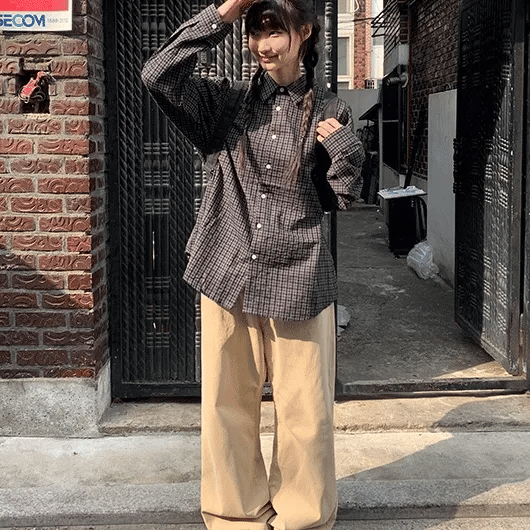 Gaen Basic Cotton Straight Pants
