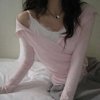 Peach Wrap Cardigan T-shirt
