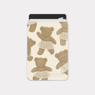 Dear Teddy MagSafe Clear Card Wallet Pocket Case