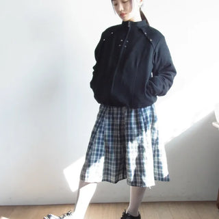 Short button bomber jacket