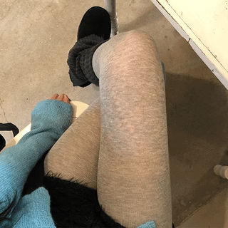 Argyle punched stockings