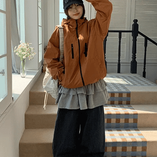 Kintoff String Hooded Wind Jumper