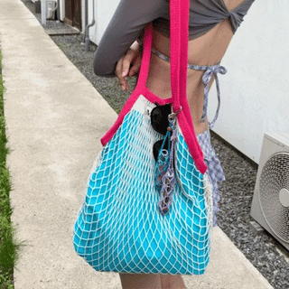 Kitsch Dot Reversible Big Shoulder Bag / Bobusang Bag Vintage Y2K Bag Eco Bag Reversible Bag Beach Bag Travel Bag Polka Dot Bag