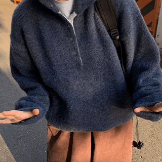 Lodge Semi-Open Heathered Wool Knit