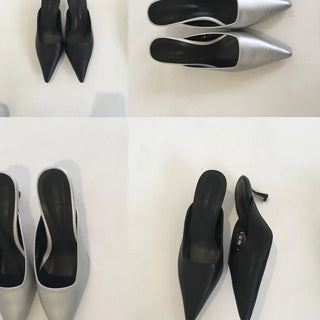 Canvas Wedge Mules