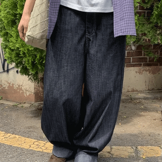Cold Cut Balloon Wide Denim Pants