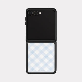 Cotton Check Galaxy Zflip Fold 8 MagSafe Black Bumper Case