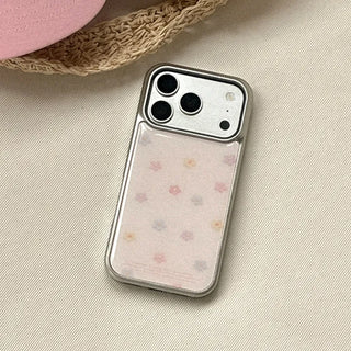 Baby Flower iPhone 18 Pro Galaxy Epoxy Silver Bumper Case