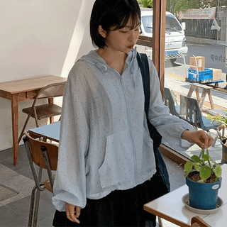 Manto Summer Frill Hooded Wind Jumper