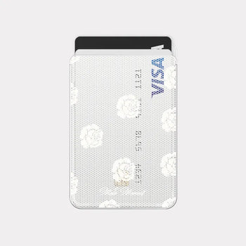 Vintage Rose MagSafe Card Clear Wallet Pocket Case