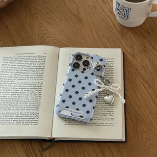 Fabric Dot iPhone 16 Pro Card Holder Hard Case