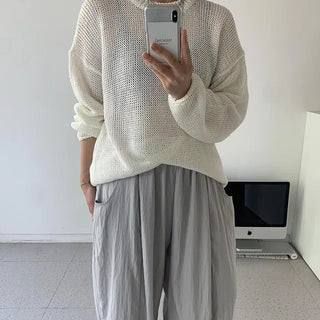 LIKEMENT Lillian Basic Round Long Sleeve Knit