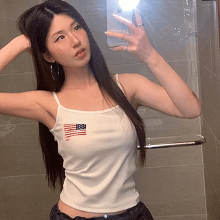 American Flag Logo Sleeveless Top
