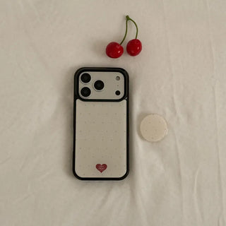 Cozy Sugar Dots iPhone 18 Pro Galaxy Epoxy Black Bumper Case