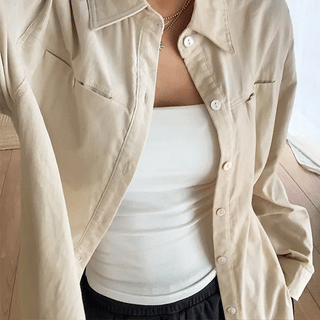 Lina Corduroy Pocket Loose Fit Shirt