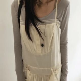 Ina U-neck long-sleeve tee