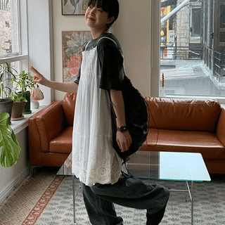 Tikechi Pintuck Lace Midi Dress