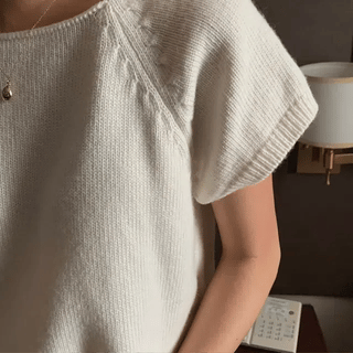 Nish Linenlike Raglan Short Sleeve Knit