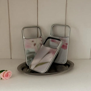 haze flower iPhone 18 Pro Galaxy MagSafe Silver Bumper Case