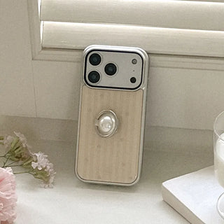 Candy Stripe iPhone 18 Pro Galaxy MagSafe Silver Bumper Case