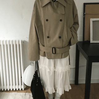 Border Short Trench Jacket