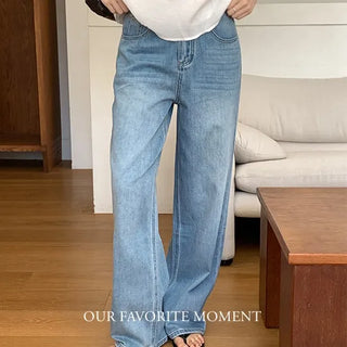 Summer Moment Semi-Wide Denim Pants