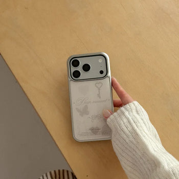 Lovely Dots iPhone 18 Pro Galaxy Epoxy MagSafe Silver Bumper Case