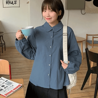 Rowing Round Collar Blouse
