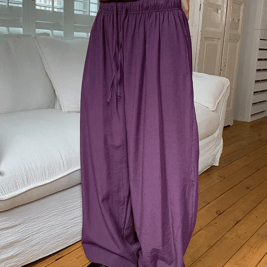Rooney Linen String Wide Harem Pants
