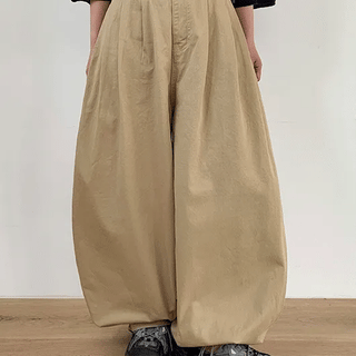 Hwiden Summer Pintuck Balloon Wide Pants