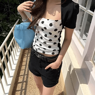 Slim button cardigan
