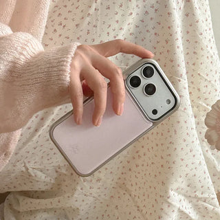 Pink Edition iPhone 18 Pro Galaxy Epoxy Silver Bumper Case