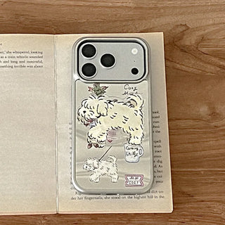 [Set] Drawing Design Mirror Silver Bumper Phone Case + Acrylic Smart Talk