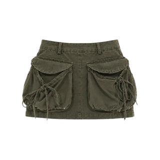 eyelet pleats skirt