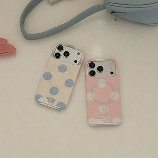 Fabric Big Dot MagSafe Card Phone Case for iPhone 17 Pro Hard