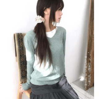 milk eyelet knit